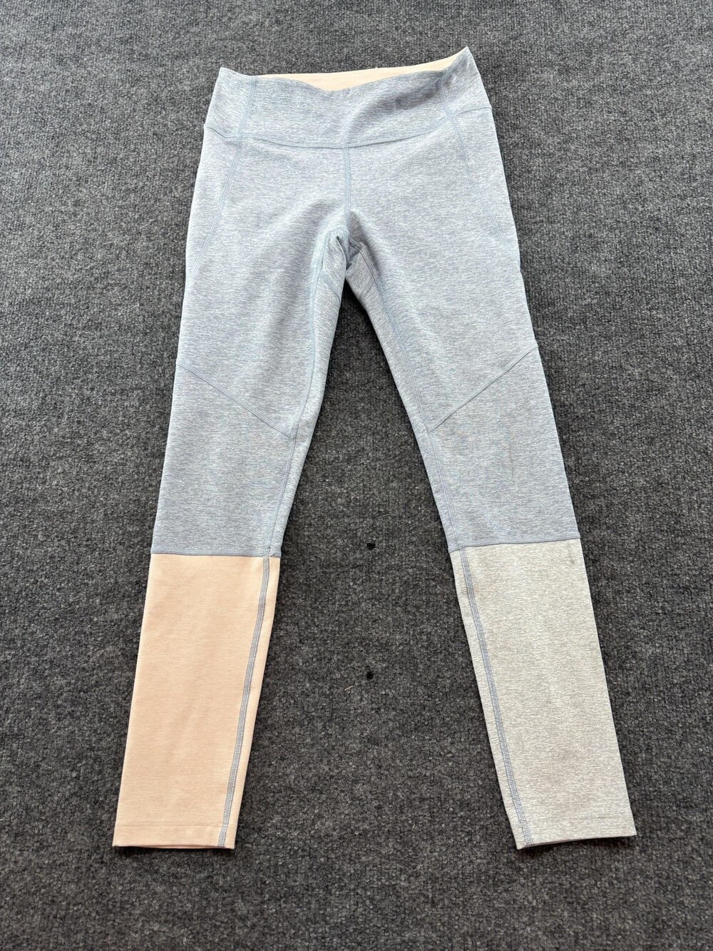 Outdoor Voices Leggings Womens Small Gray High Rise Ankle Colorblock Yoga Gym